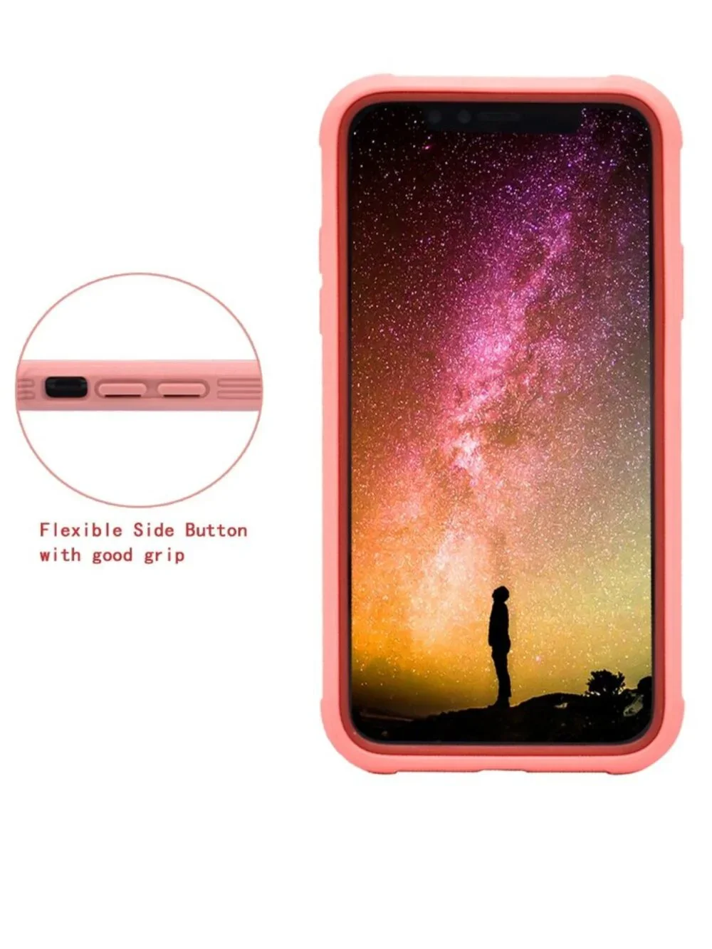 2 NEW iPhone Xs 1Os X 10 Case Cover Pink Glitter Sparkle Protective Shockproof
